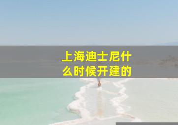 上海迪士尼什么时候开建的