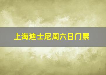 上海迪士尼周六日门票