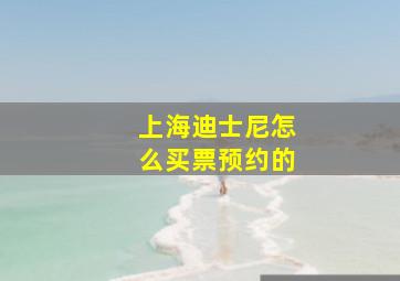 上海迪士尼怎么买票预约的