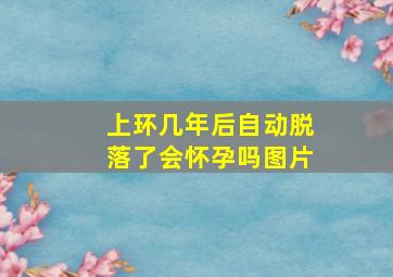 上环几年后自动脱落了会怀孕吗图片