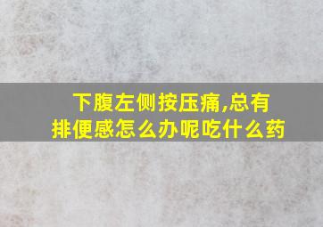 下腹左侧按压痛,总有排便感怎么办呢吃什么药