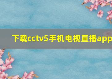 下载cctv5手机电视直播app