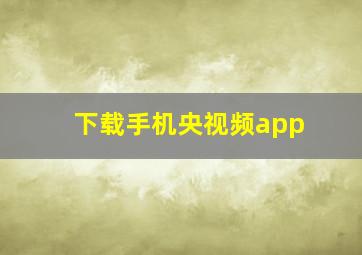 下载手机央视频app