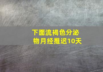 下面流褐色分泌物月经推迟10天