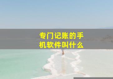 专门记账的手机软件叫什么