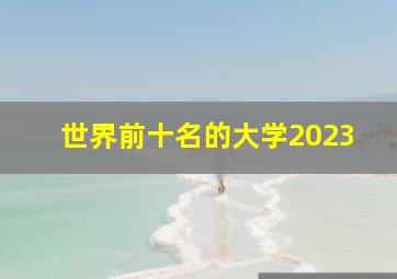 世界前十名的大学2023