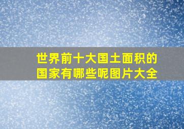 世界前十大国土面积的国家有哪些呢图片大全