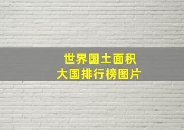 世界国土面积大国排行榜图片