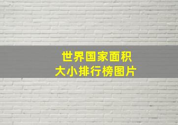 世界国家面积大小排行榜图片