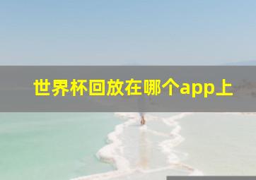 世界杯回放在哪个app上