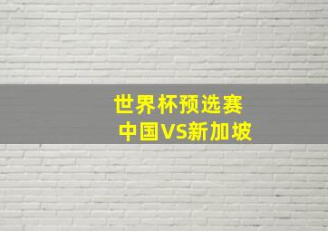 世界杯预选赛中国VS新加坡