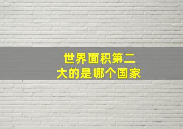 世界面积第二大的是哪个国家