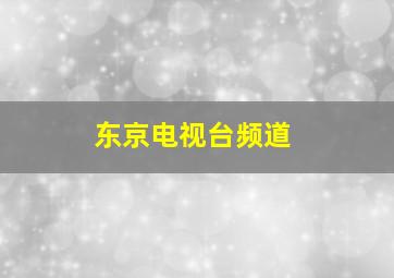 东京电视台频道