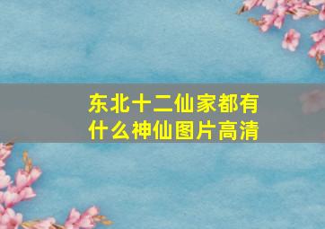 东北十二仙家都有什么神仙图片高清