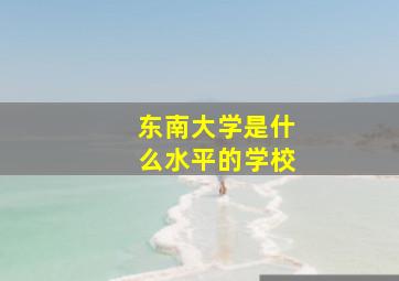 东南大学是什么水平的学校