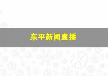 东平新闻直播