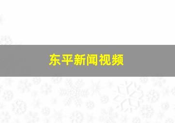 东平新闻视频