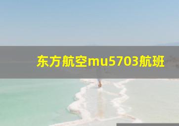 东方航空mu5703航班