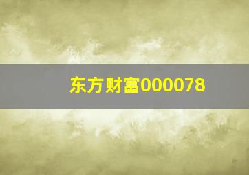 东方财富000078