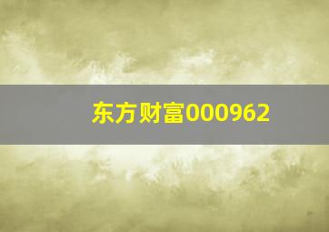 东方财富000962