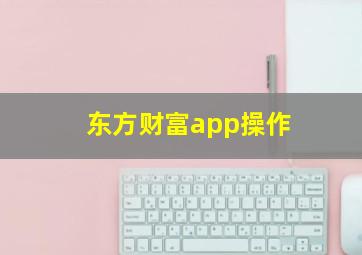 东方财富app操作