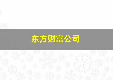 东方财富公司