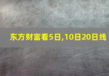 东方财富看5日,10日20日线