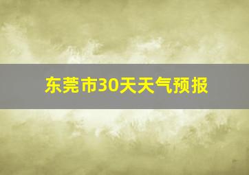 东莞市30天天气预报