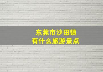 东莞市沙田镇有什么旅游景点