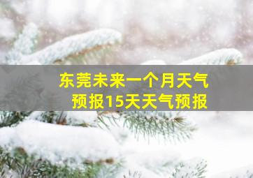 东莞未来一个月天气预报15天天气预报