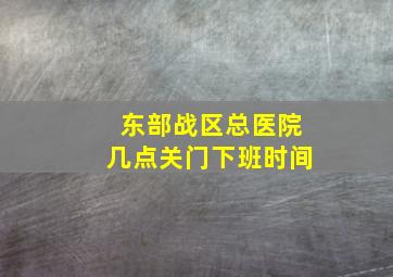 东部战区总医院几点关门下班时间