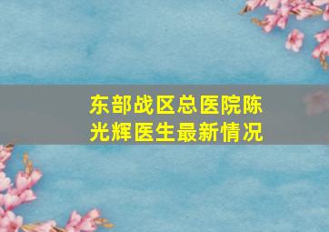 东部战区总医院陈光辉医生最新情况