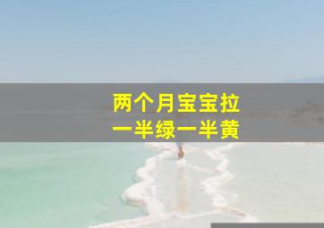 两个月宝宝拉一半绿一半黄