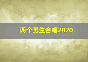 两个男生合唱2020