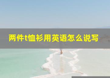 两件t恤衫用英语怎么说写