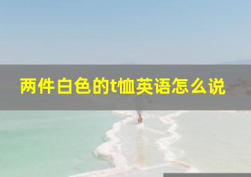 两件白色的t恤英语怎么说