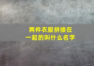 两件衣服拼接在一起的叫什么名字