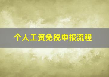 个人工资免税申报流程