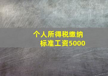 个人所得税缴纳标准工资5000