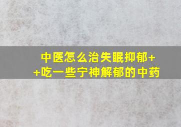 中医怎么治失眠抑郁++吃一些宁神解郁的中药