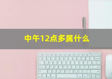 中午12点多属什么