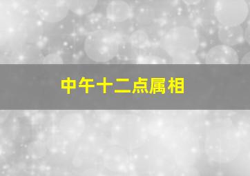 中午十二点属相