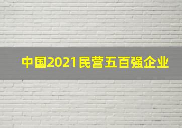 中国2021民营五百强企业