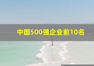 中国500强企业前10名