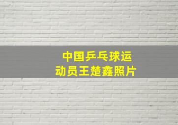 中国乒乓球运动员王楚鑫照片