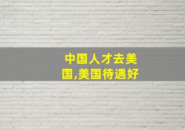 中国人才去美国,美国待遇好