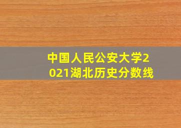 中国人民公安大学2021湖北历史分数线