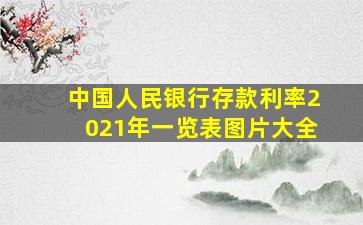 中国人民银行存款利率2021年一览表图片大全