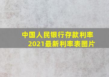 中国人民银行存款利率2021最新利率表图片