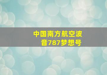 中国南方航空波音787梦想号